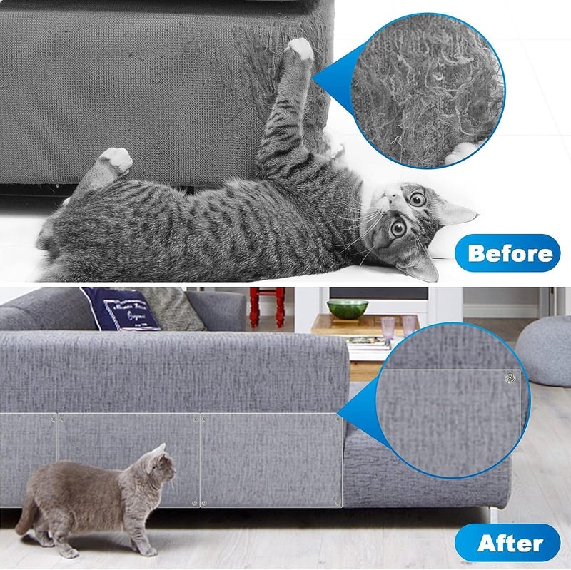 mioule Anti Cat Scratch Furniture Protectors from Cats Scratching Stop, 24 Pack Self-Adhesive Single Side Couch Sofa Corner Protector from Cat Claws - Image 4